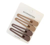 4pcs Duck Bill Hair Clips Women, Matte Texture Wavy Rectangular Metal Tight Teeth Strong Hold, for Daily Commuting Bangs Broken Hair Versatile Hairpin C