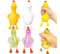 4Pcs Duck Squishy Slow Rising - Stress Relief Sensory Toy Set