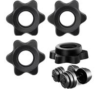4Pcs Dumbbell Clips, Dumbbell Hex Nut Spinlock Collar, Barbell Spin Lock Collars Screw Clamps Dumbbell Barbell Bar Clips for Weight Lifting