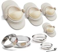 4pcs Dumpling Empanada Press Maker Meatpie Cutter Set (White)