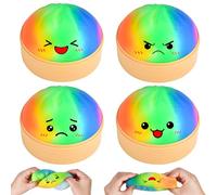 4Pcs Dumpling Toys, Mystery Dumpling Fidget Toys, Soft Dumplings Squishies, Slow Rising Fidgets, Dumplings Stress Balls for Adults Kids, Squishys Anxiety Relief for Adults & Kids