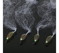 4pcs Durable Copper Spring Fishing Net with Luminous Beads Nylon Mesh Netting for Night Fishing Shoal Anglers Easy to Use Portable Design (7th)