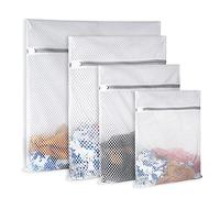 4Pcs Durable Honeycomb Mesh Laundry Bags for Delicates Reusable Wash Bag(1XX-Large 24 x 24 Inches,1X-Large 20 x 24 Inches,1 Large 16 x 20 Inches, 1 Medium 12 x 16 Inches)