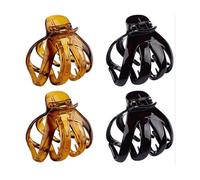 4Pcs Durable Plastic Octopus Hair Claws Hard Large Hair Claw Clips Thick Hair Non-slip Octopus Hair Grip Barrettes Headpieces Spider Hair Claw for Ladies Women