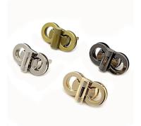 4Pcs Durable Turn Lock Clasps Metal Purse Twist Turn Locks Beading Jewelry Alloy Purse Twist Buckle Handbag Turn Lock for Leathercraft DIY Shoulder Bag