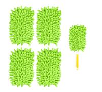 4pcs Duster Refills for Swiffer, Microfiber Ceiling Fan Duster 360 Duster Refills Heavy Duty Hand Dusters for Cleaning Compatible with Swiffer (Green)