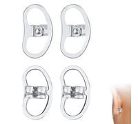 4pcs Earring Backs for Droopy Ears, Copper Earring Lifters Backs Silver Stud Earring Backs for Heavy Earring Earring Lifters for Droopy Ears Locking Pierced Earring Support Backs