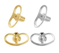 4Pcs Earring Backs Lifters Locking Pin Backs Earring Back for Studs Earrings Findings for Jewelry Making Back Supplies Findings Backings Replacements for Heavy Earrings Droopy Ears (Gold Silver)