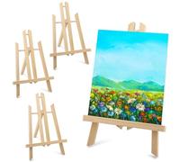 4PCS Easel Stand for Display, 30 CM/12 Inch Foldable Wooden Tabletop Easel