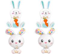 4Pcs Easter Bunny Balloons, 30 Inch Rabbit Balloons for Easter Party Decorations, Birthday, Home Decor, Baby Shower, Themed Party Decorations