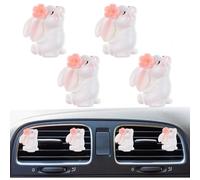 4Pcs Easter Bunny Cute Rabbit Car Vent Air Freshener Clips,Car Air Conditioner Clip,Auto Vent Decoration Accessories,Automotive Interior Decoration Gifts for Men/Women (Style 7)