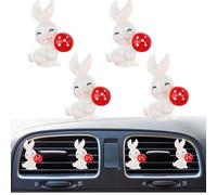 4Pcs Easter Bunny Cute Rabbit Car Vent Air Freshener Clips,Car Air Conditioner Clip,Auto Vent Decoration Accessories,Automotive Interior Decoration Gifts for Men/Women (Style 4)