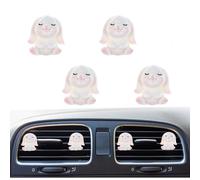 4Pcs Easter Bunny Cute Rabbit Car Vent Air Freshener Clips,Car Air Conditioner Clip,Auto Vent Decoration Accessories,Automotive Interior Decoration Gifts for Men/Women (Style 3)