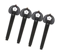 4Pcs Ebony Wood Cello Pegs Machine Head Tuning Shaft Handle Tuners Musical Intruments Parts Enduring Cello Tuning Smooth Operating Replacement
