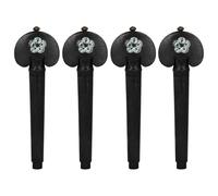 4Pcs Ebony Wood Cello Pegs Machine Heads Universals Cello Shaft Handle Cello Replacement Tuning Pegs Cello Accessories