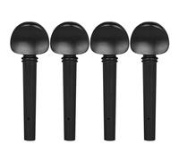 4Pcs Ebony Wood Viola Pegs Machine Head Tuning Shaft Handle Tuners Musical Intruments Parts Enduring Tuning Smooth Operating Replacement