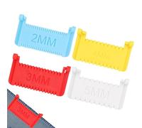 4Pcs Edge Stitch Lock & Sewing Gauge, 2mm/3mm/4mm/5mm Stitch Needle Guide for Hand Sewing, Clip-On Quilting Ruler Straight Even Needle Gauge Templates Tool for Embroidery Fabric Patchwork