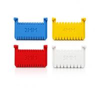 4Pcs Edge Stitch Lock & Sewing Gauge, 2mm/3mm/4mm/5mm Stitch Seam Needle Guide, Clip-On Sewing Ruler for Embroidery Fabric Patchwork, Straight Even Needle Gauge Templates Tool