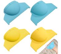 4Pcs Edge Stitch Lock Sewing Gauge, 3mm/4mm Edge Lockranding Tool Sewing Templates Guide Rulers Measuring Tool Finger Ruler for Straight DIY Stitching