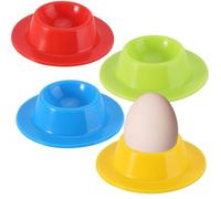 4Pcs Egg Cups Set - Colorful Stackable Egg Holders for Kids & Adults | Fun Breakfast Serving Tray | Durable, Food-Safe, Dishwasher Safe Egg Cups | Perfect for Dining Table & Family Meals
