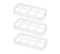4pcs Egg Holder for Fridge 8-slot Pp Stackable Storage Box | Tray Design, Compact Form, Kitchen Countertop Use, Universal Fit, Fridge Organisation