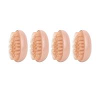 4pcs Egg Shape Hair Brush, Detangling Comb with Long and Short Teeth, Smooth Hair Brush for All Hair Types, Crafted with ABS, Wheat Straw, Portable Hair Brush