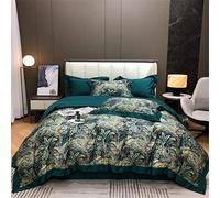 4Pcs Egyptian Cotton Bedding Set Duvet Cover Set Leaves Multi Colored Soft Bed Sheet Pillowcases Queen King Size (Color : A, Size : Queen 200X230cm 4Pcs) (A Queen 200X230cm 4Pcs)
