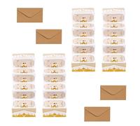 4Pcs Eid Festival Cash Envelopes 6 Slots Paper Money Holder for Festival Celebration Gift Exchanges Gift Packaging