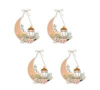 4PCS Eid Festival Hanging Sign Front Door Festival Decorative Door Hanging Decoration For Home Decoration Eid Decorations