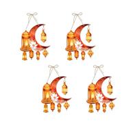 4PCS Eid Festival Hanging Sign Front Door Festival Decorative Door Hanging Decoration For Home Decoration Eid Decorations