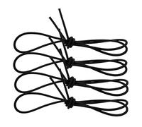 4pcs Elastic Kayak Paddle Leash 6mm round Rubber Rope Black | Anti Drifting, Tensile Strength, Lightweight Anchor Line, Outdoor Travel Use, Stable Control for Kayaking