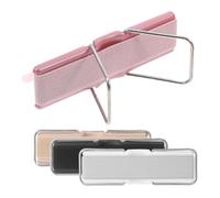 4pcs Elastic Phone Strap Holder with Metal Loop Kickstand | Textured Finish, Folding Foot Support, for Phablets and Tablets, Texting, Gaming, Commuters Random Color Random Style