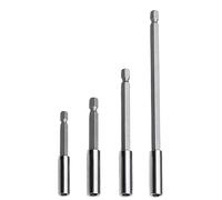 4pcs Electric Drill Screwdriver Extension, Quick Release Magnetic Drill Bit Holder with 1/4" Hex Shank for Drill and Handheld Driver (60/75/100/150mm)