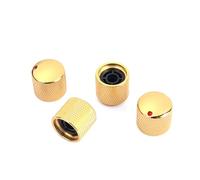 4Pcs Electric Guitar Bass Dome Knobs Metal Tone Volumes Control Knob Potentiometer Hat Caps Parts Electric Bass Dome Knobs Parts Accessories Hardware