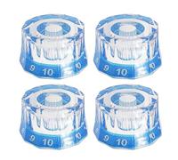 4Pcs Electric Guitar Bass Top Hats Knobs Replacements Clear Speed Volumes Tone Control Contral Tone Adjuster Knob
