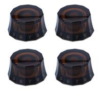 4Pcs Electric Guitar Bass Top Hats Knobs Replacements Clear Speed Volumes Tone Control Contral Tone Adjuster Knob