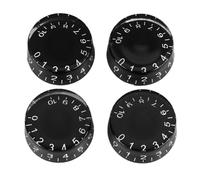 4Pcs Electric Guitar Control Knob Plastic Guitar Volume Tone Control Top Replacement Guitar Accessories (Black)