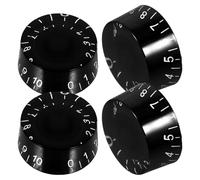4pcs Electric Guitar Knobs Black Abs Volume Tone Control Set