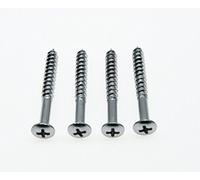 4pcs Electric Guitar Neck Plate Neckplate Screws for Strat Tele Chrome