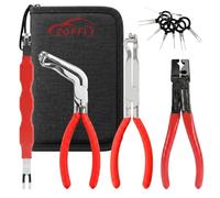 4PCS Electrical Disconnect Pliers with 7PCS Terminals Removal Tool for Automotive Electrical Connector Separator, Push Tab Plugs, Fuel Line Hose, Hose Clamp with a Storage Box