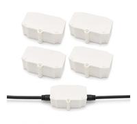 4PCS Electrical Junction Box, Cable Connectors Enclosure, Wire Terminal Block Housing, IP54 Dustproof Splashproof for Professionals DIY Electricians Compatible With Lever Connectors （White）