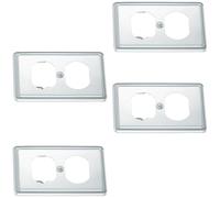 4Pcs Electrical Outlet Covers Plates Switches Outlet Covers Receptacle Faceplate Electric Socket Plug Electrical Receptacle Wall Plate Faceplates