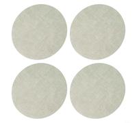 4Pcs Elegant Round Table Placemats, Faux Leather Waterproof Mats for Dining, and Easy Maintenance Design (Green)