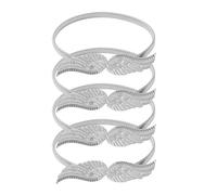 4Pcs Elegant Wing Shaped Metal Curtain Holdbacks Flexible Spring Rope Window Drapes Clip Fasteners For Drapery Holder Drapery Holder