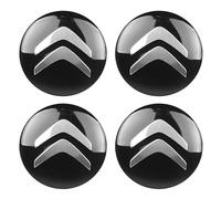 4pcs Emblem Badge Sticker for Citroen C1 C2 C3 C4 C5,60mm Car Wheel Hub Centre Caps Cover Sticker 3D Car Logo Protective Sticker Wheel Trims,Black