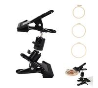 4pcs Embroidery Stand Set, Adjustable 360° Cross Stitch Stand with Hoops