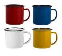4pcs Enamel Mug Vintage Camping Mugs Water Mugs Camping Coffee Milk Mugs