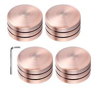 4pcs Engine Cover Head Bolt Topper Cap, Aluminum Alloy Engine Cap, CNC - Machined Engine Screw Cover for XL883 Big Twin 1340 Evo Twin Cam Models 1985-2020 (Bronze)