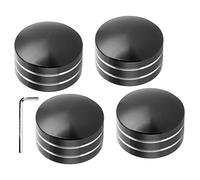4pcs Engine Cover Head Bolt Topper Cap, Aluminum Alloy Engine Cap, CNC - Machined Engine Screw Cover for XL883 Big Twin 1340 Evo Twin Cam Models 1985-2020 (Black)