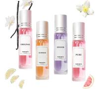 4PCS Enhanced Scents Collection Pheromone Perfume for Women, Enhanced Scents Pheromone Roll-on Perfume Infused Essential Oil Perfume Cologne, Long Lasting Fragrance for Travel (4PC-B)